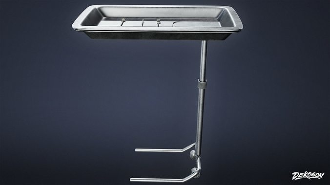 HOSPITAL - Surgical Stand Tools 01 - LOW POLY Low-poly 3D model