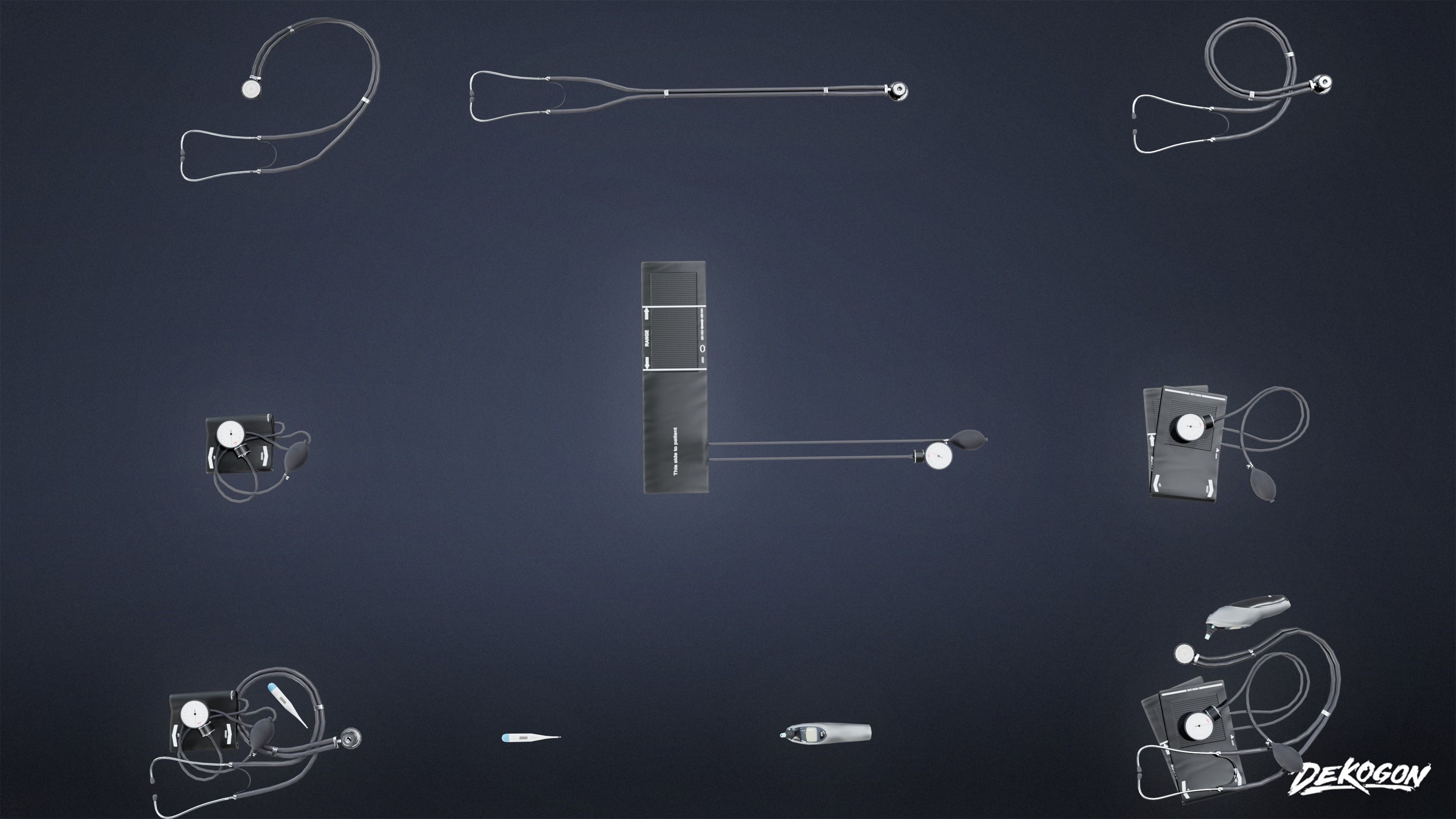 HOSPITAL - Toolkit 01 - LOW POLY Low-poly 3D model_1