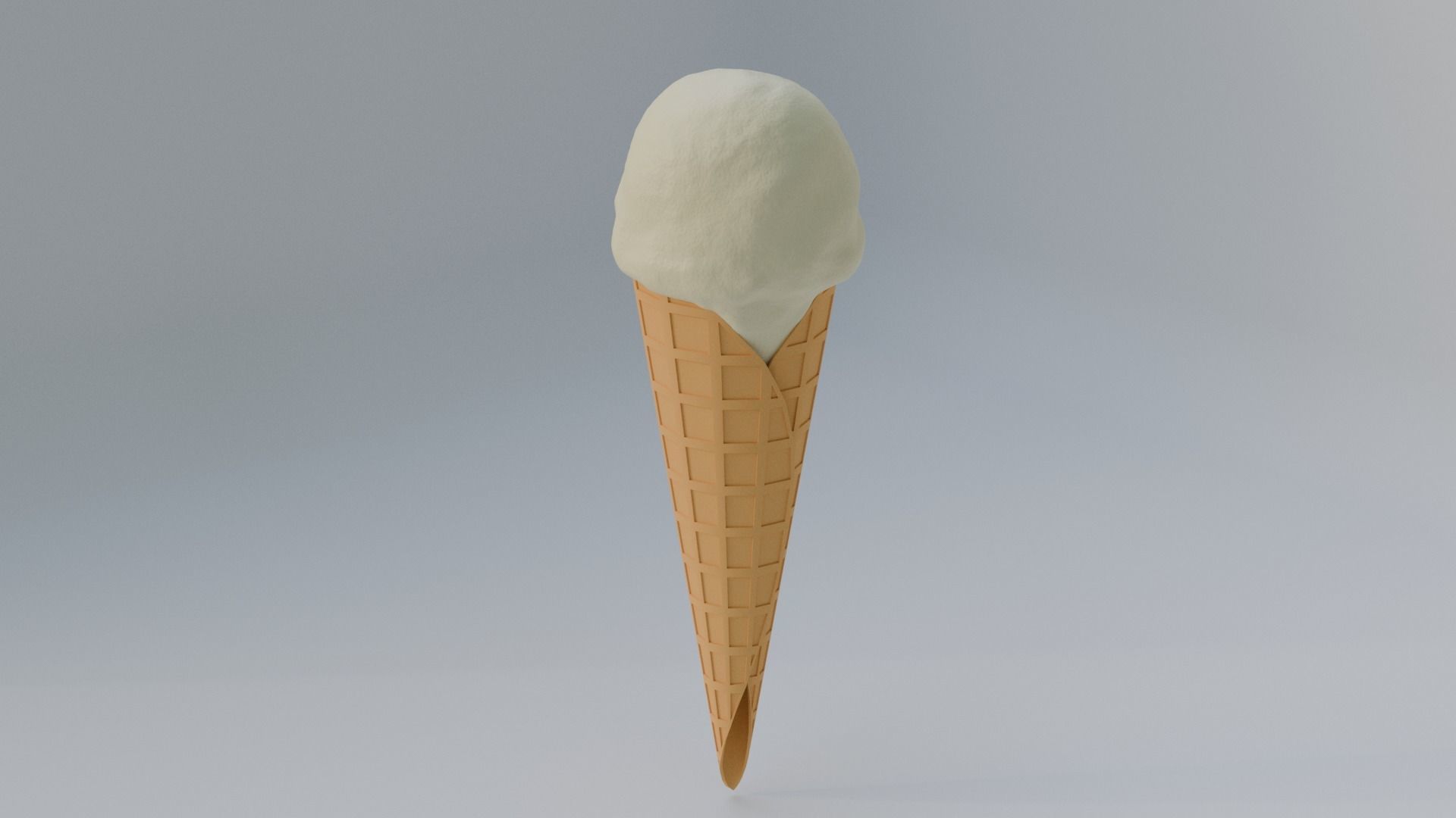 Ice Cream Cone 3D model_1