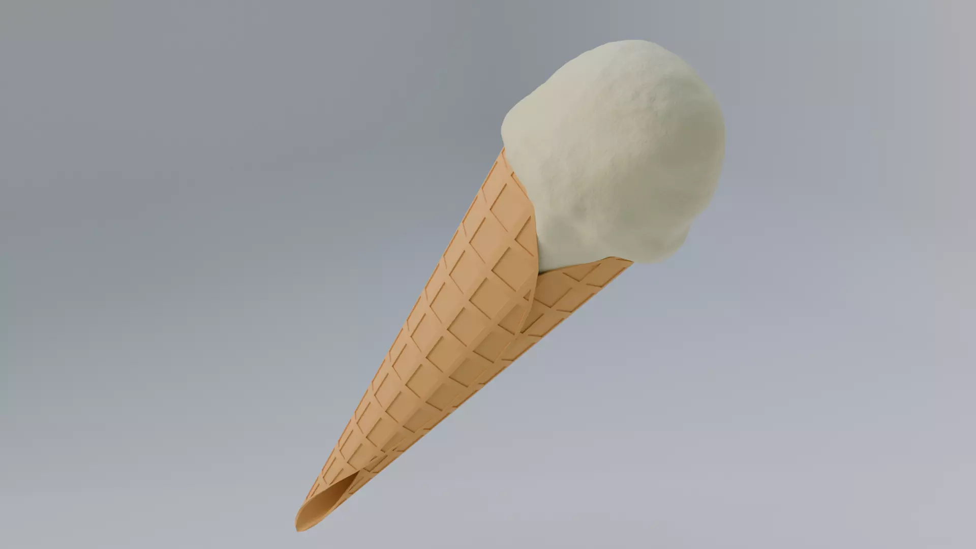 Ice Cream Cone 3D model_0