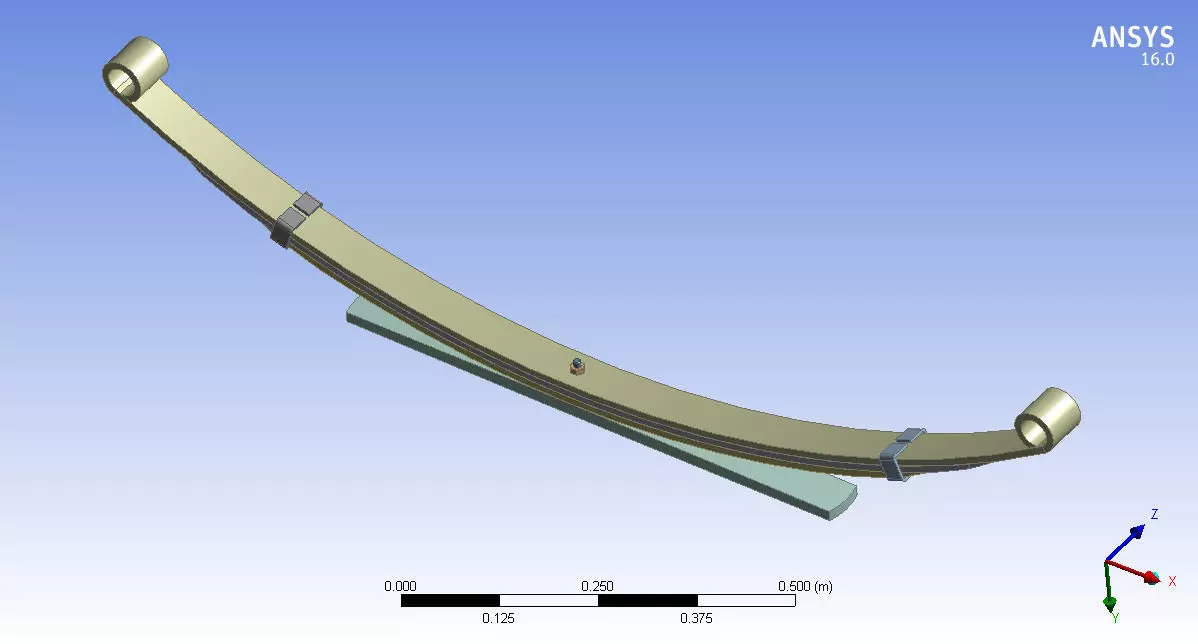 Leaf spring 3d rendering model for engineers 3D model_0