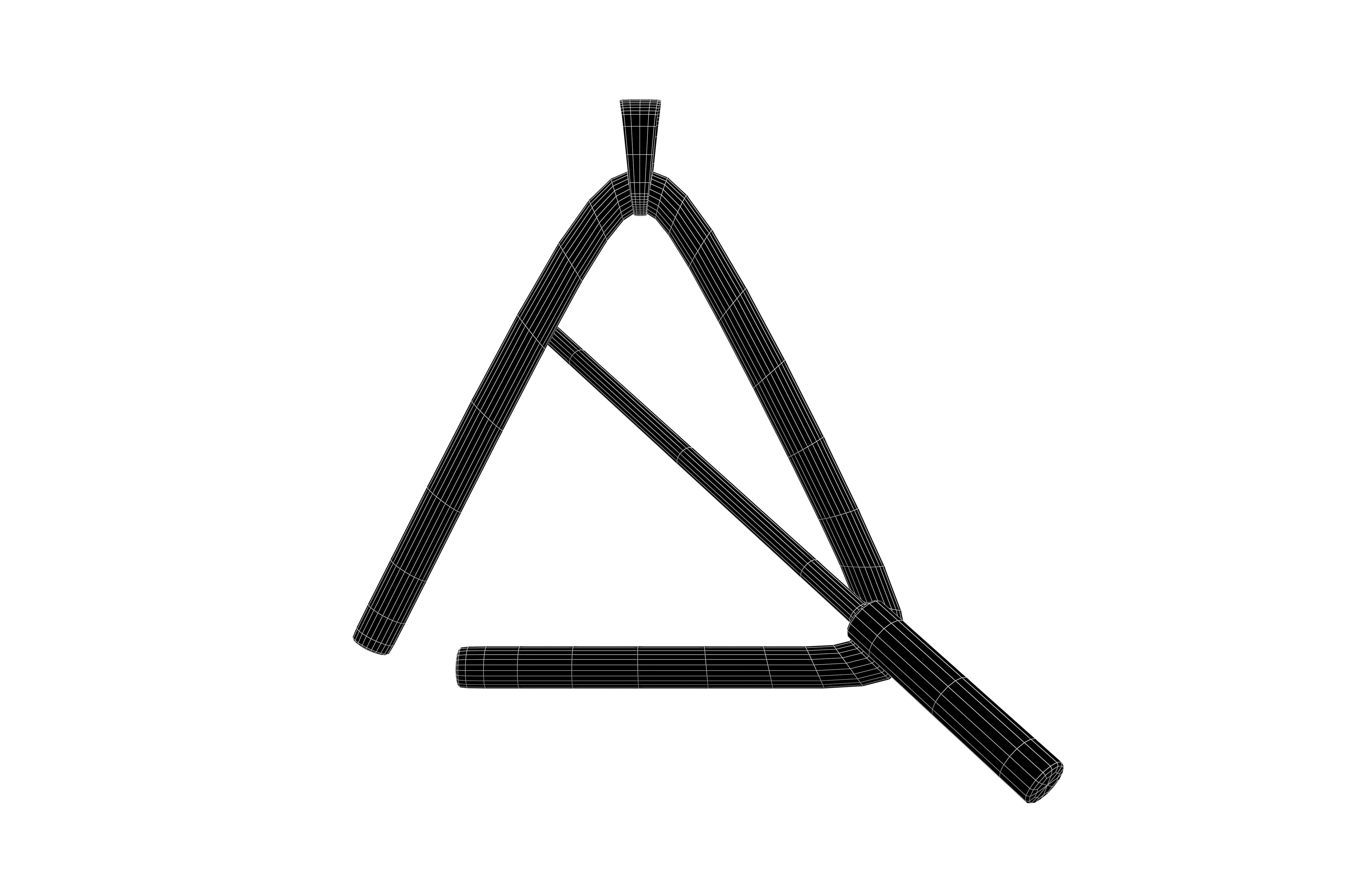Musical Triangle v1 001 Low-poly 3D model_5