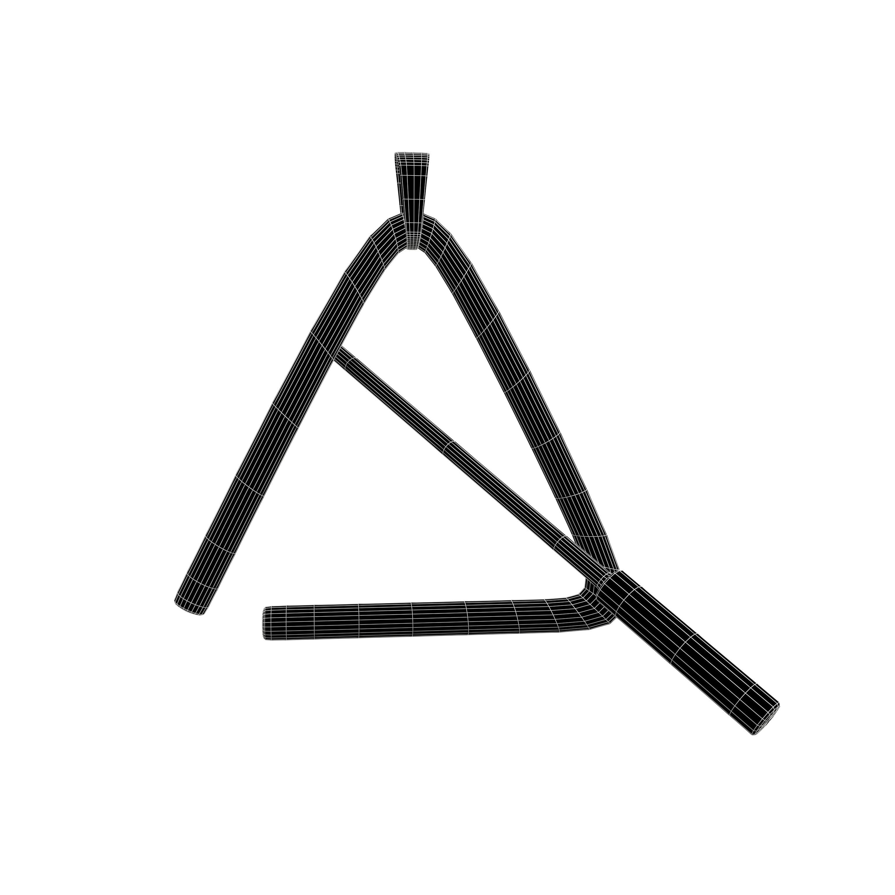 Musical Triangle v1 001 Low-poly 3D model_4