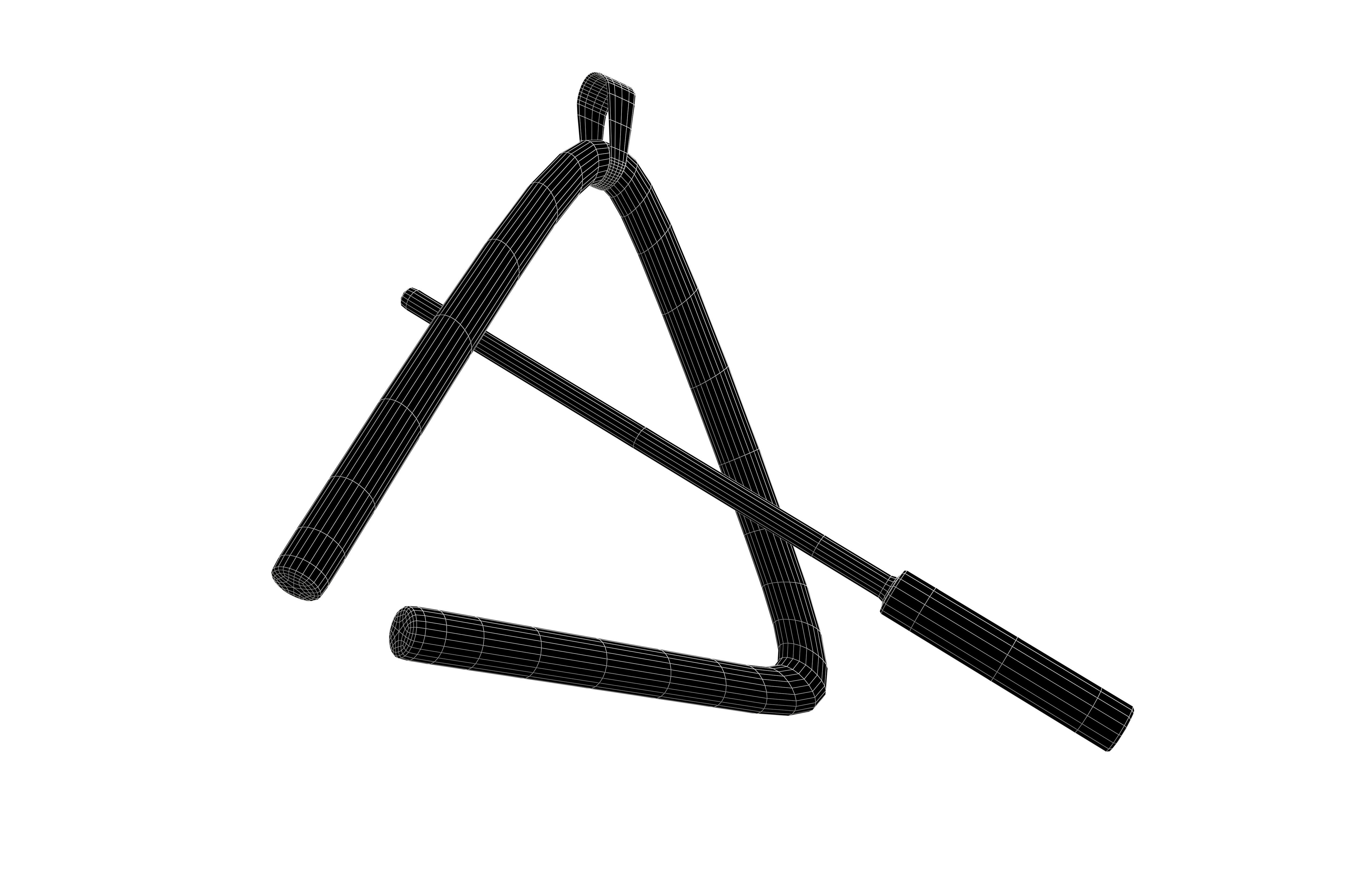 Musical Triangle v1 001 Low-poly 3D model_7
