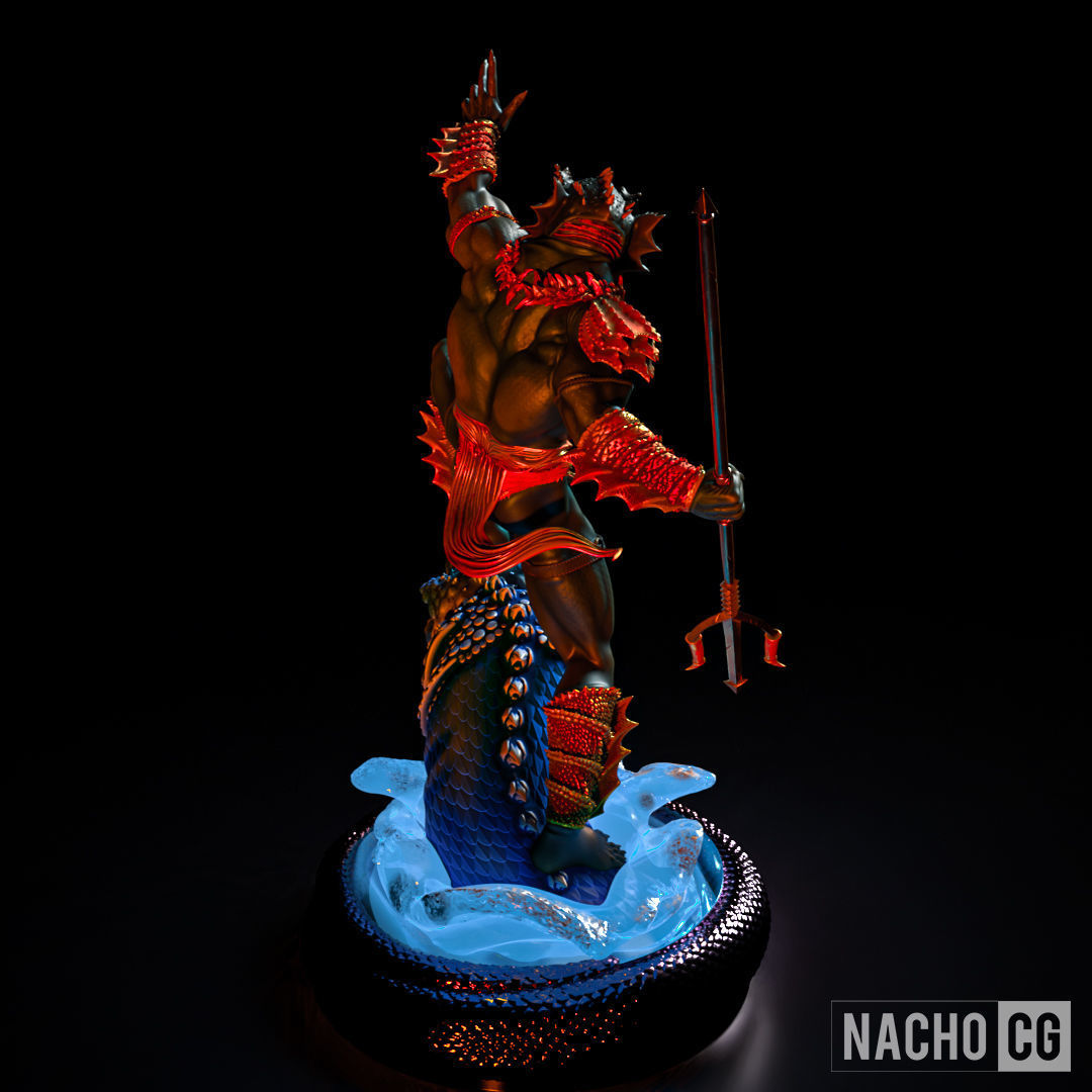 Fan Art - Merman from MOTU - Statue 3D print model_3