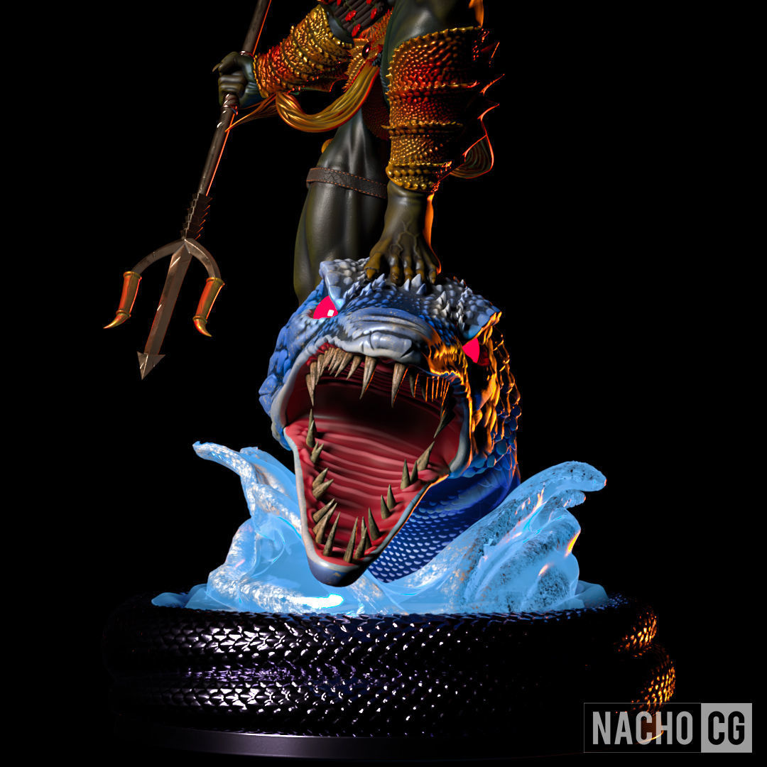 Fan Art - Merman from MOTU - Statue 3D print model_6