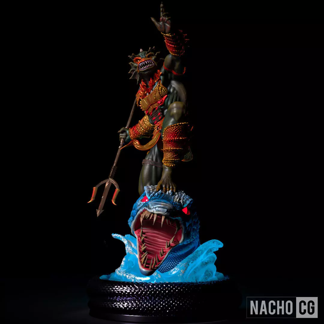 Fan Art - Merman from MOTU - Statue 3D print model_0