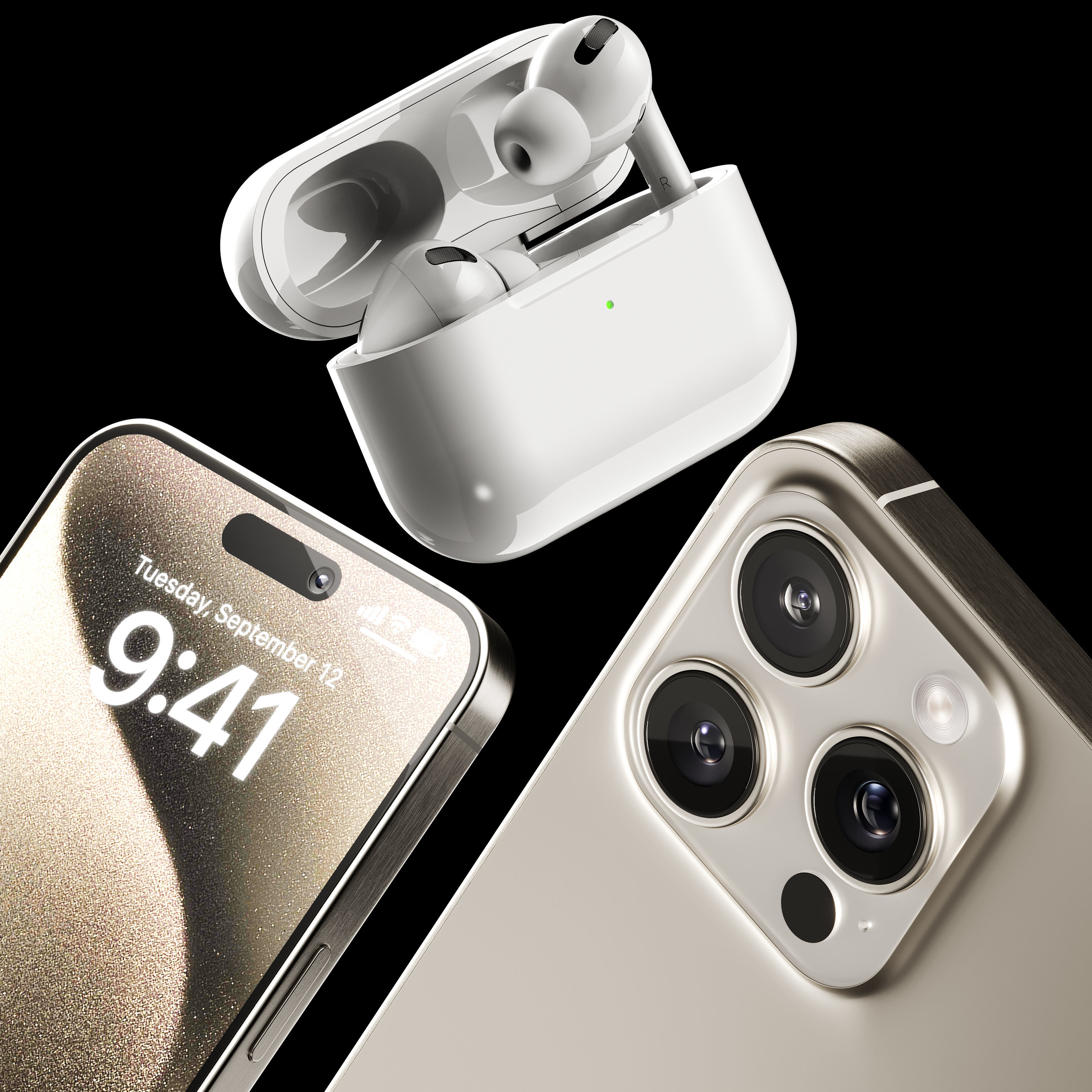 Apple Set 3D model_6