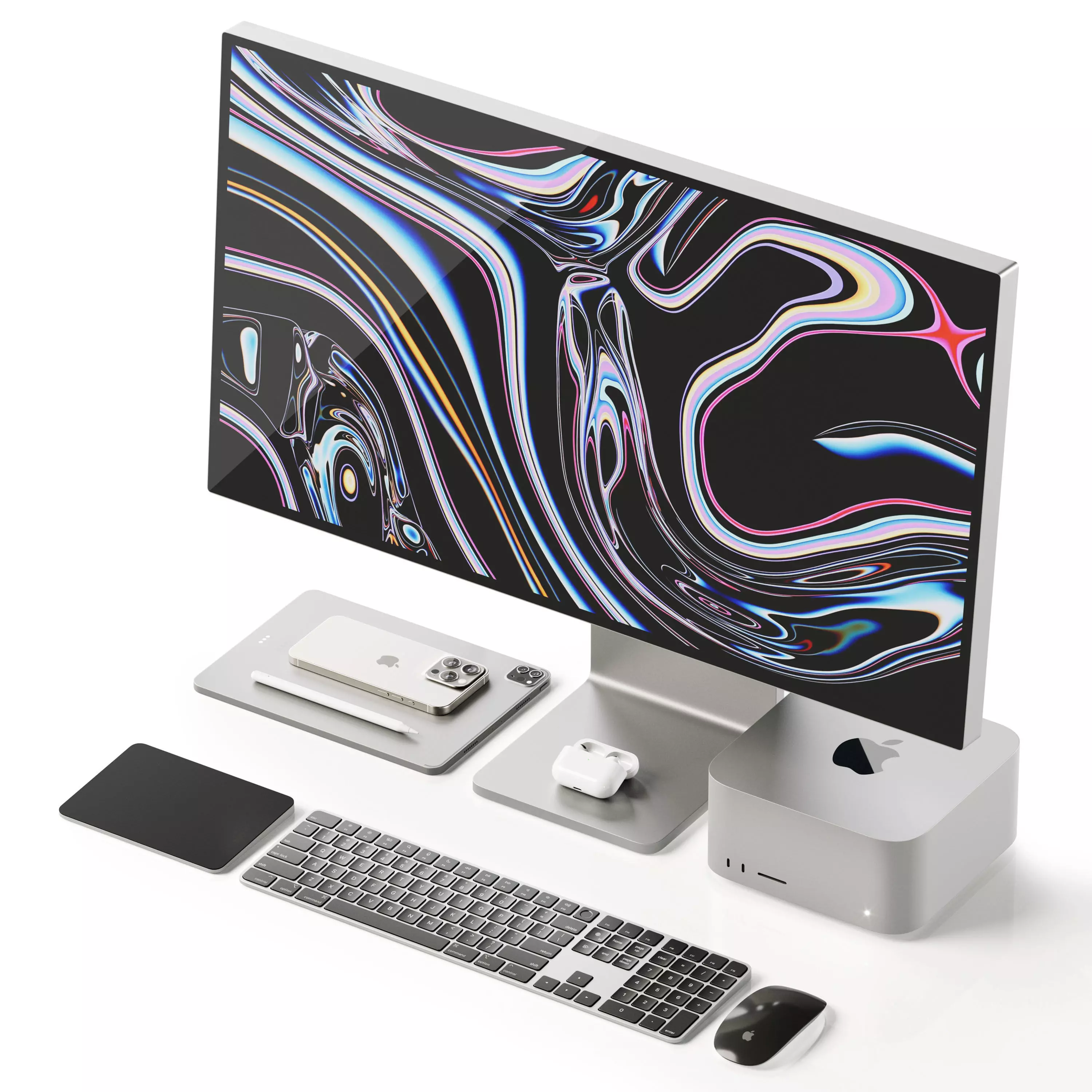 Apple Set 3D model_0