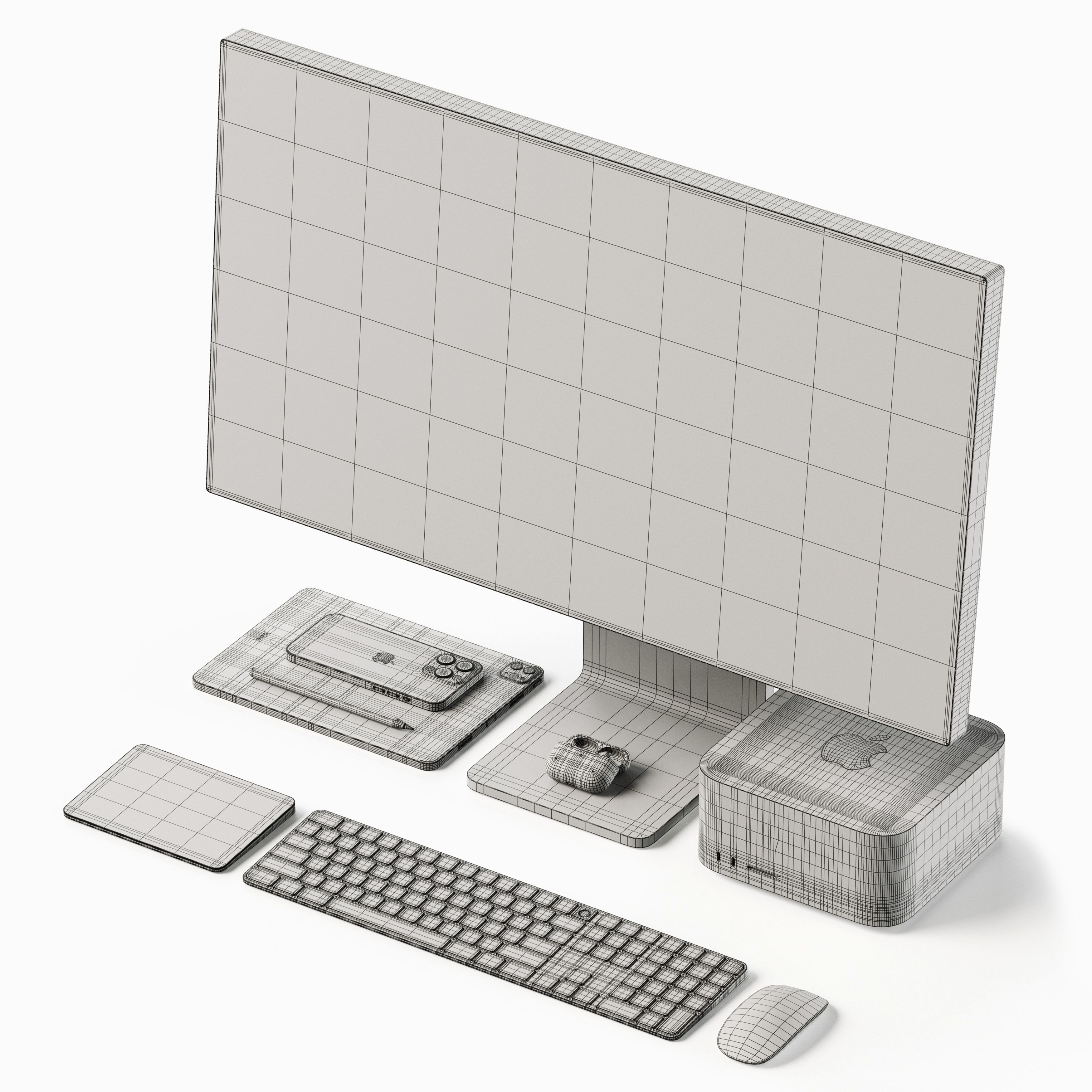 Apple Set 3D model_9
