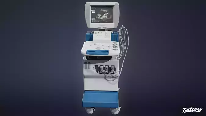 HOSPITAL - Ultrasound Machine 01 - LOW POLY