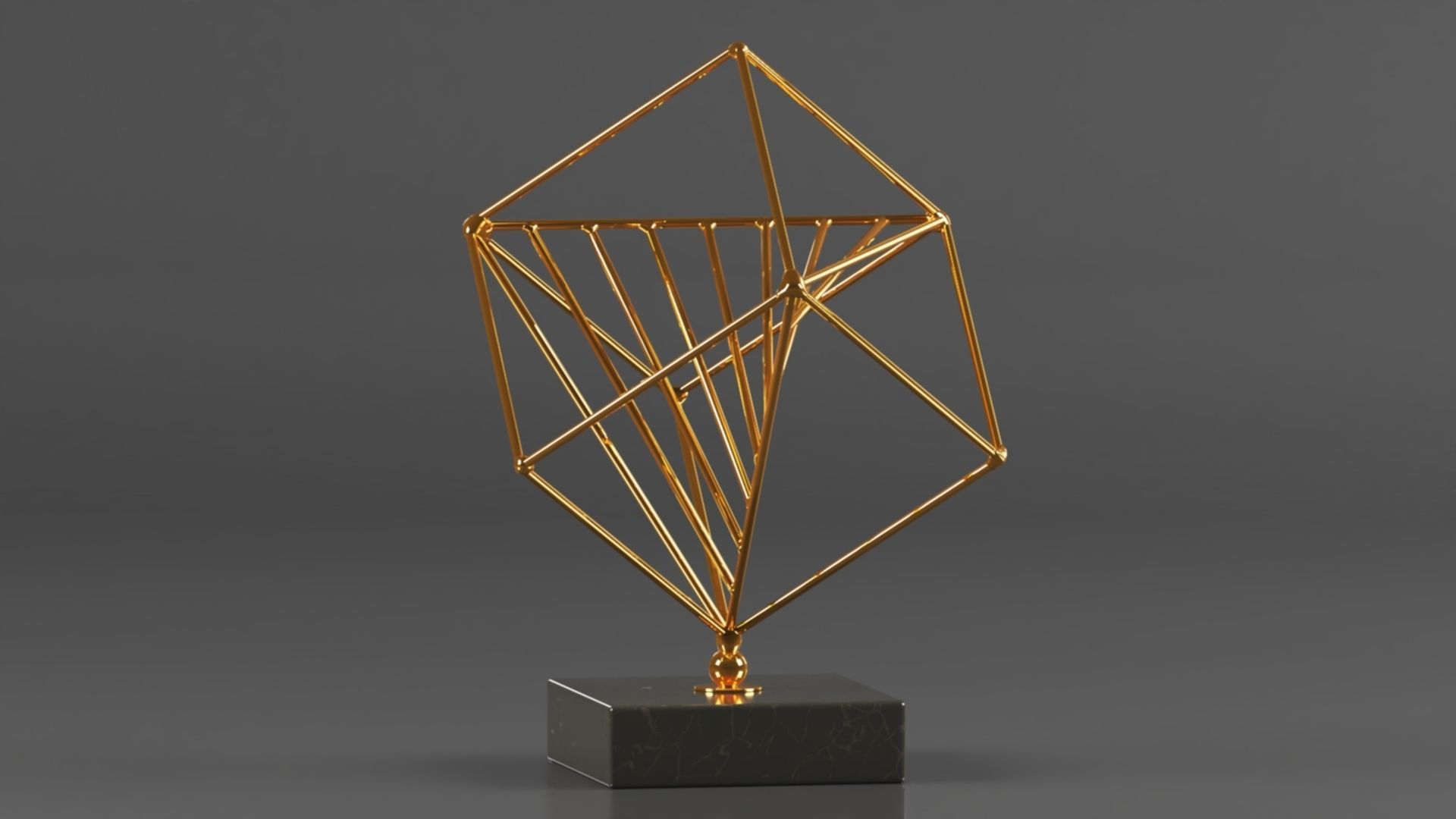 Art Amaze Abstract Figure Gold Decor Accent 3D print model_5