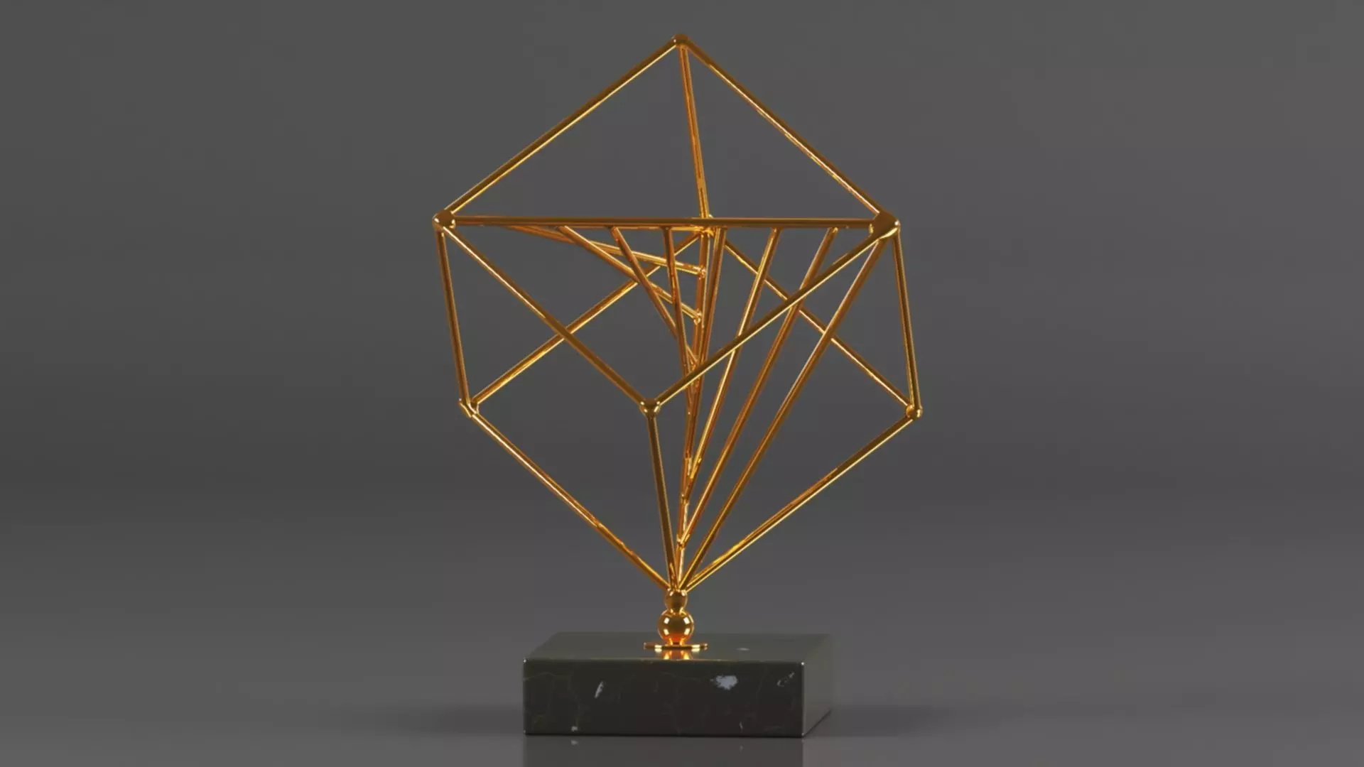 Art Amaze Abstract Figure Gold Decor Accent 3D print model_0