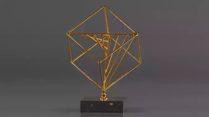 Art Amaze Abstract Figure Gold Decor Accent