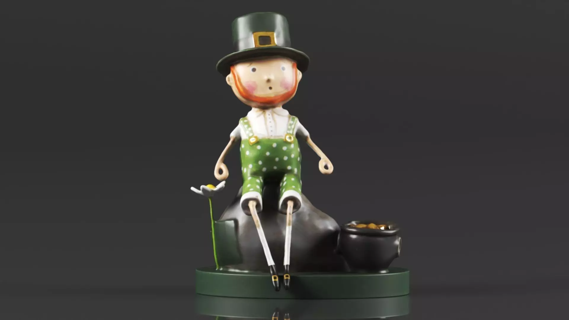 Lori Mitchell 13308 Leprechaun Boy Figurine 3D print model_0