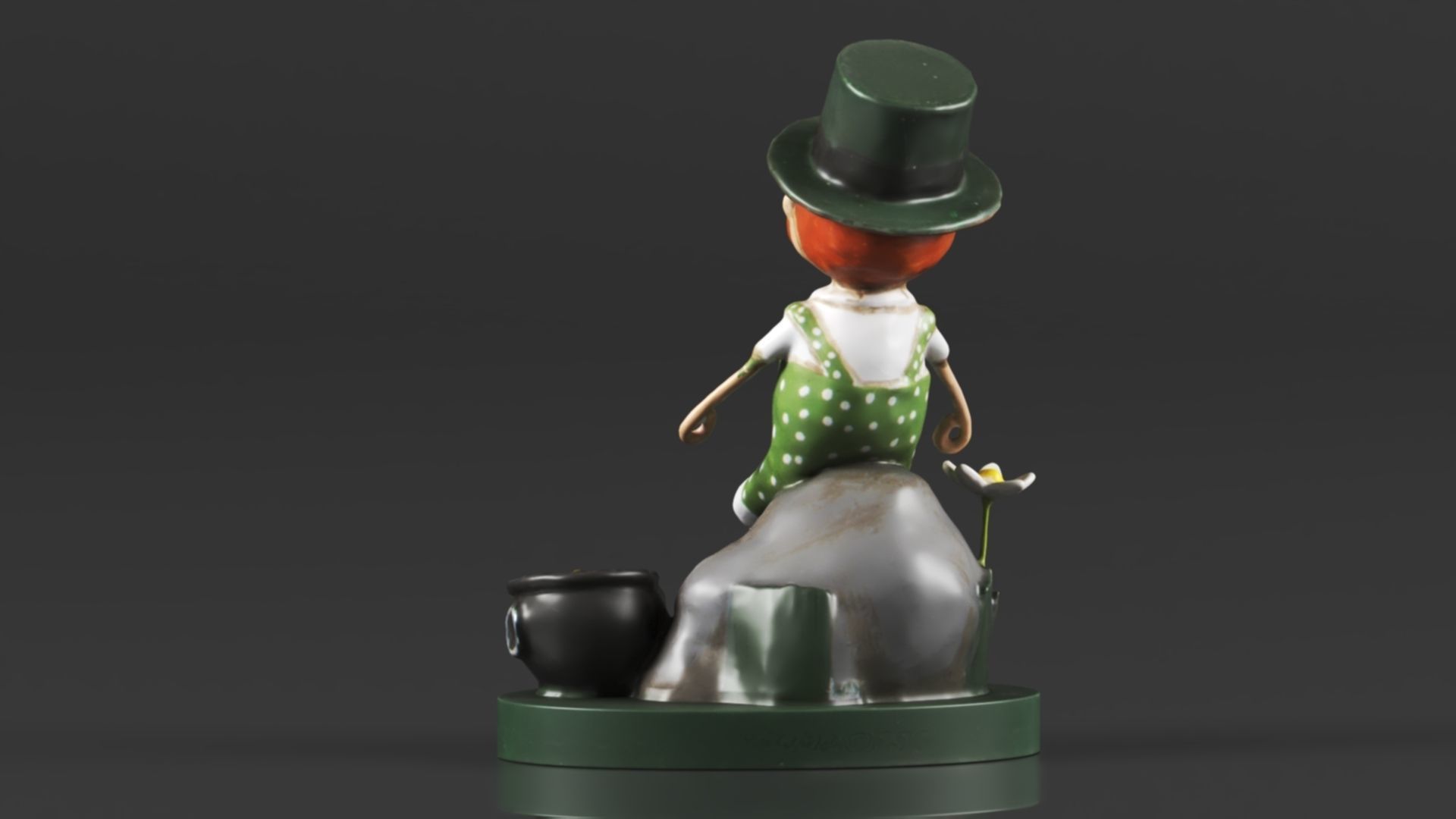 Lori Mitchell 13308 Leprechaun Boy Figurine 3D print model_5