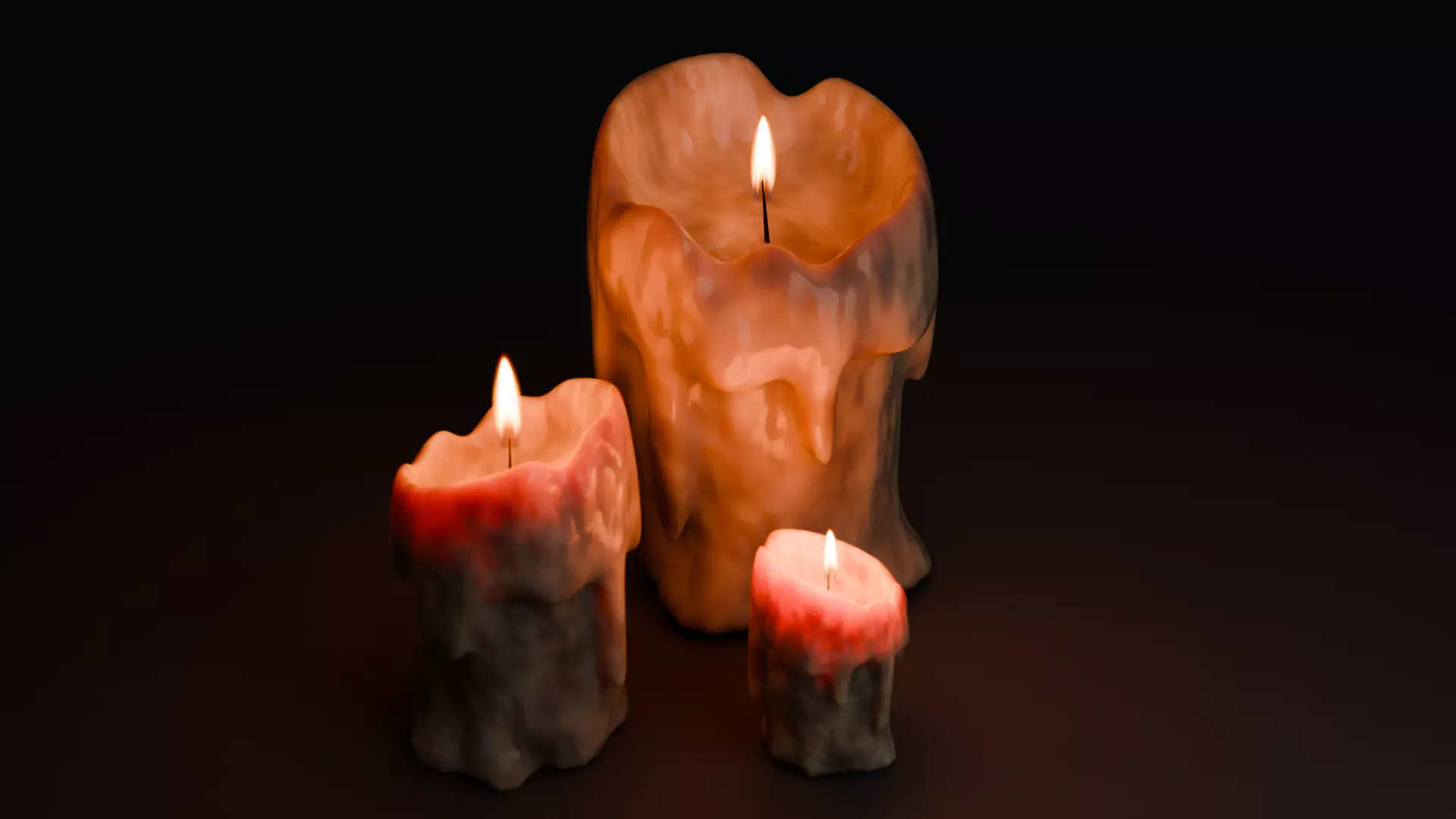 Game-Ready Candle Low-poly 3D model_0