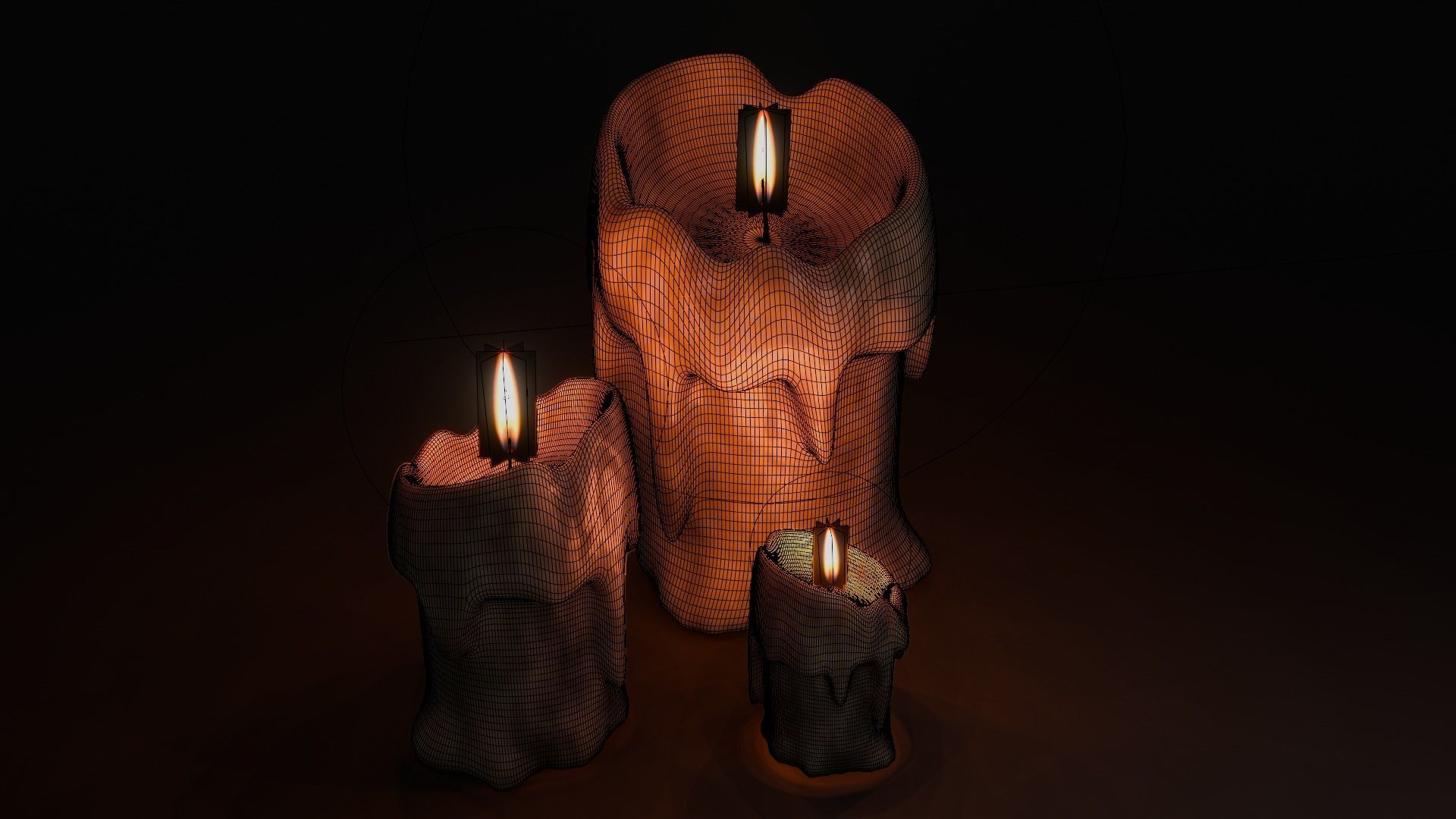 Game-Ready Candle Low-poly 3D model_2