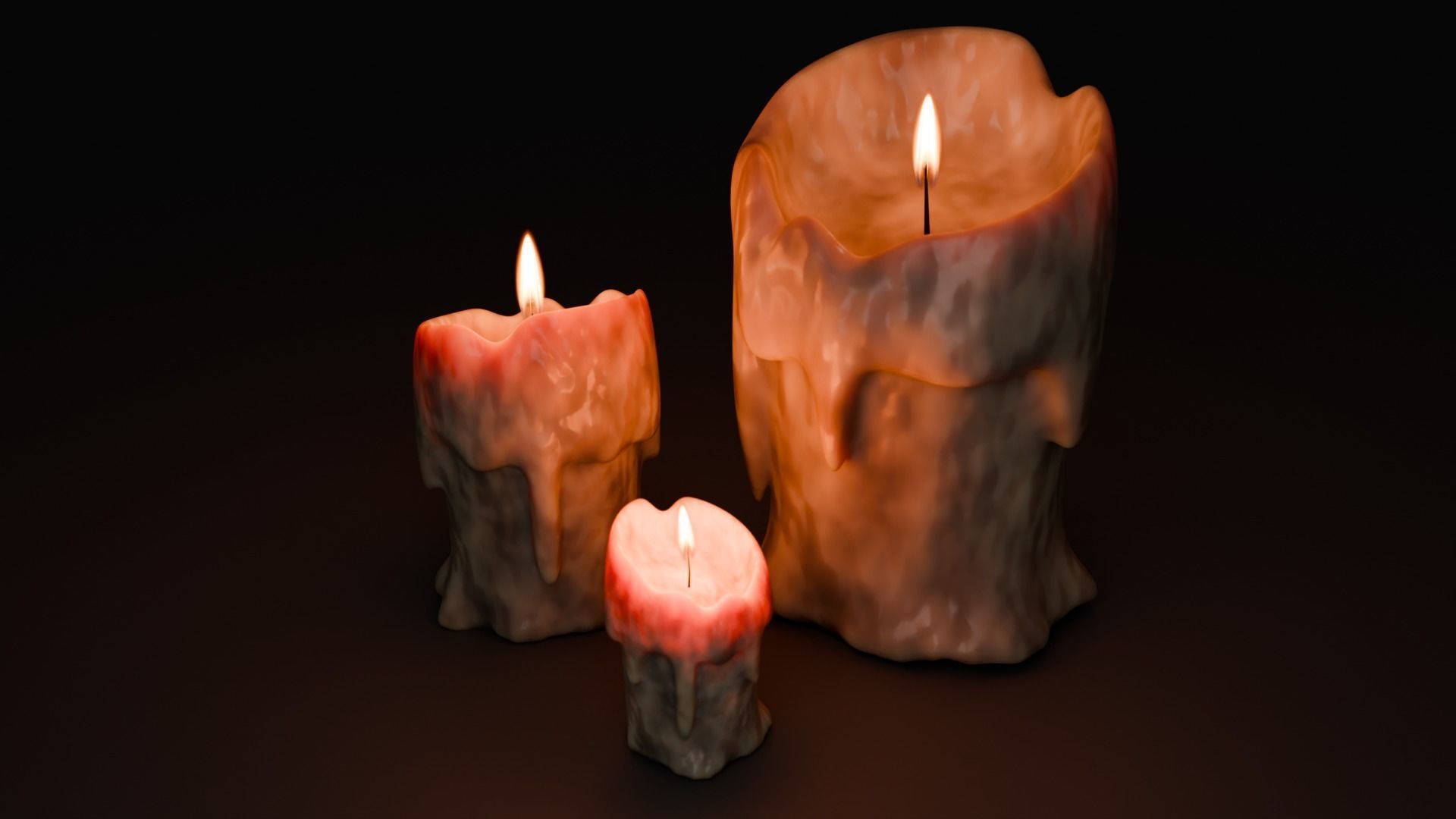 Game-Ready Candle Low-poly 3D model_1