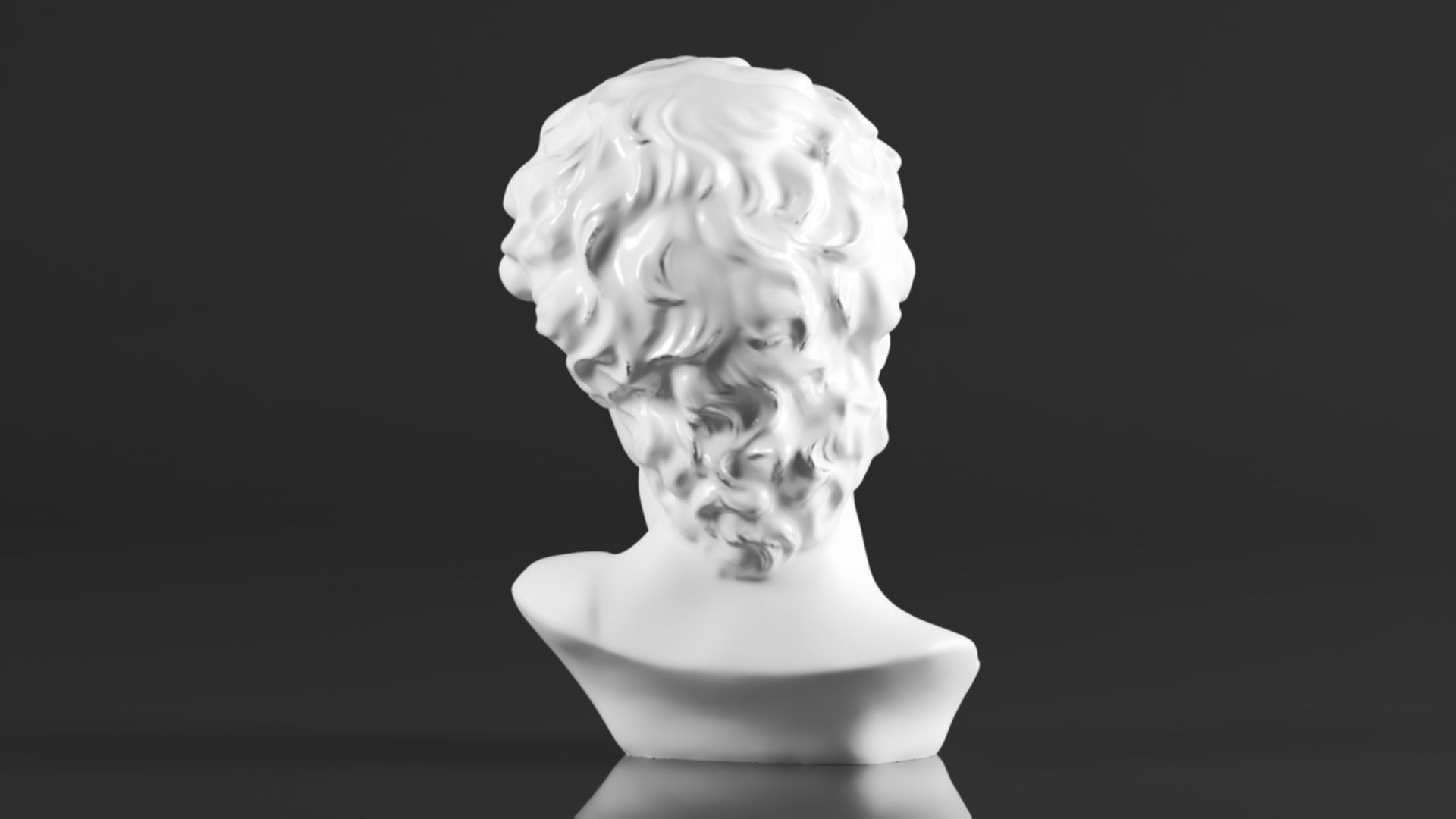 Cozylkx  Premium Resin Greek Michelangelo David Bust Statue 3D print model_5