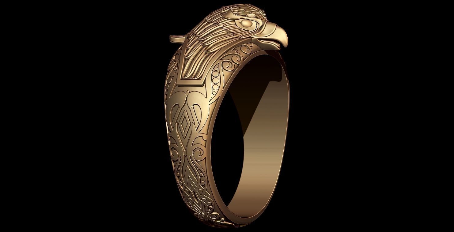 EAGLE RING 3D print model_6