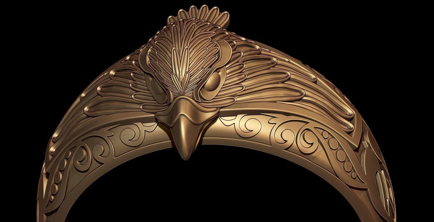 EAGLE RING 3D print model_5