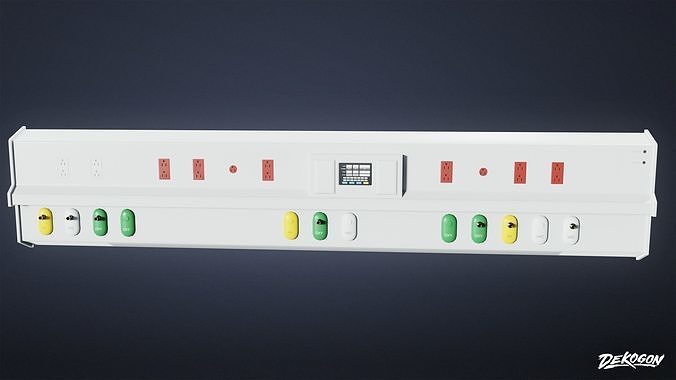 HOSPITAL - Wall Mount 01 - LOW POLY Low-poly 3D model