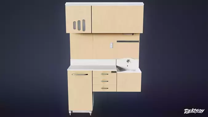 HOSPITAL - Wall Shelf Set 01 - LOW POLY