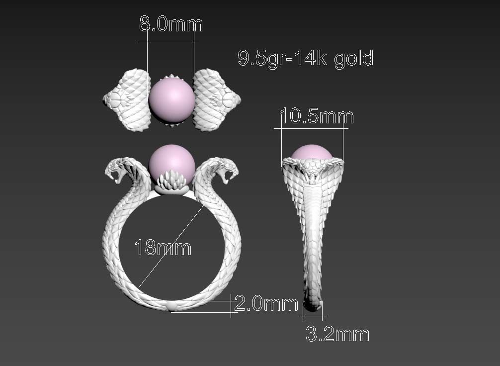 ring cobra 3D print model_5