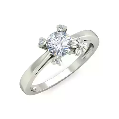 Sparkling Simulated Diamond Anniversary Ring 3D print model