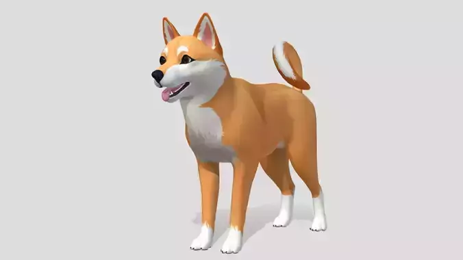Cartoon Dog - Shiba Inu