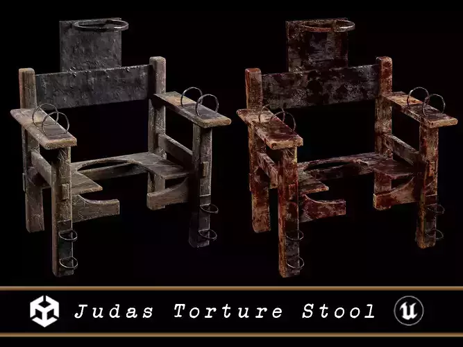Judas Torture Stool Low-poly 3D model Judas Torture Stool Low-poly 3D model