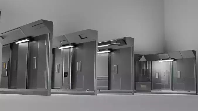 Sci-fi Modular interior wall pack