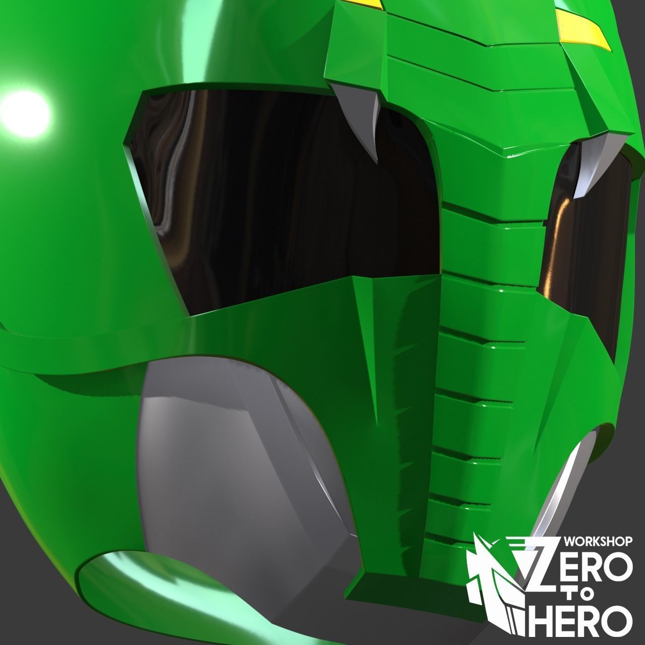 Doubutsu Sentai Zyuohger Green Helmet 3D print model_5