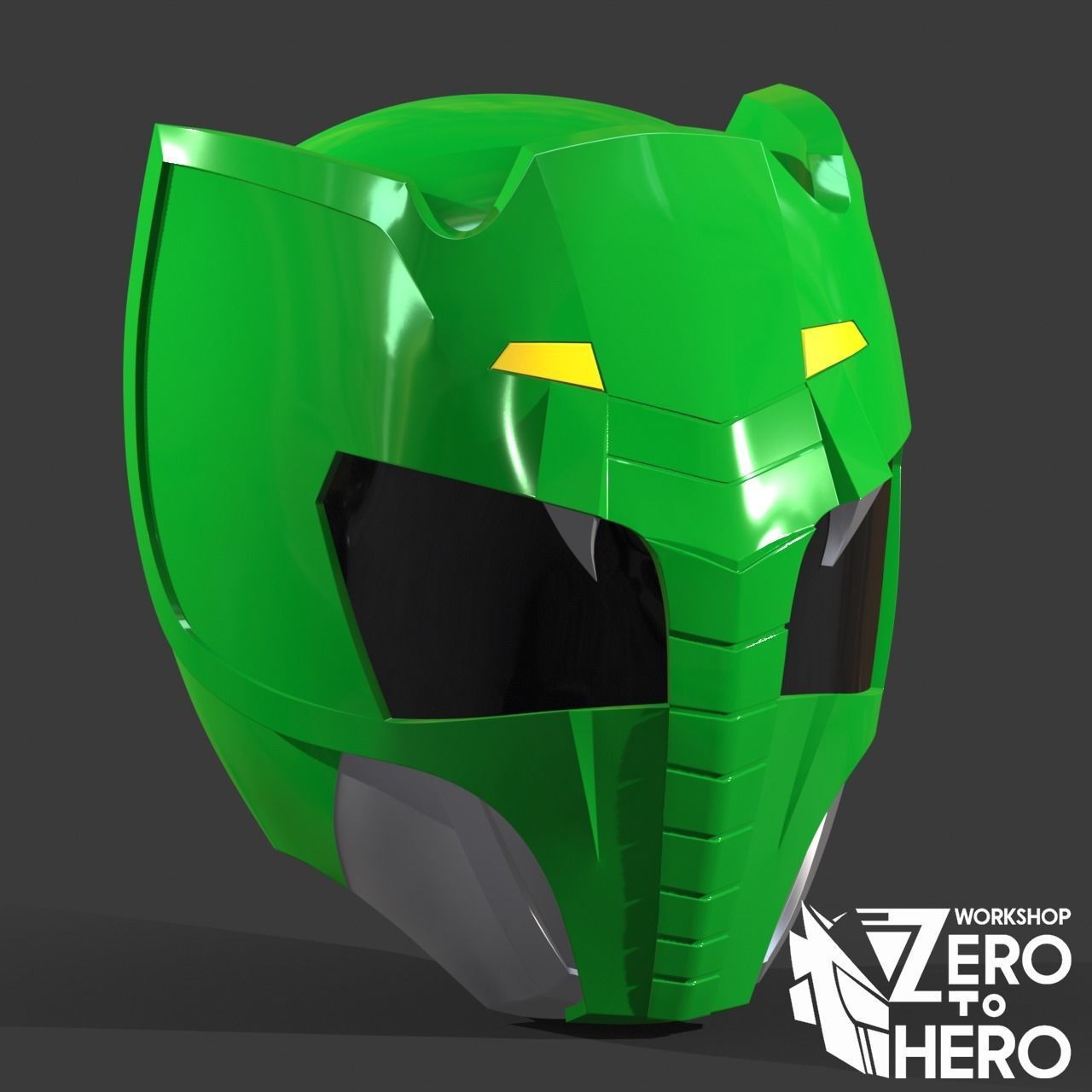 Doubutsu Sentai Zyuohger Green Helmet 3D print model_3