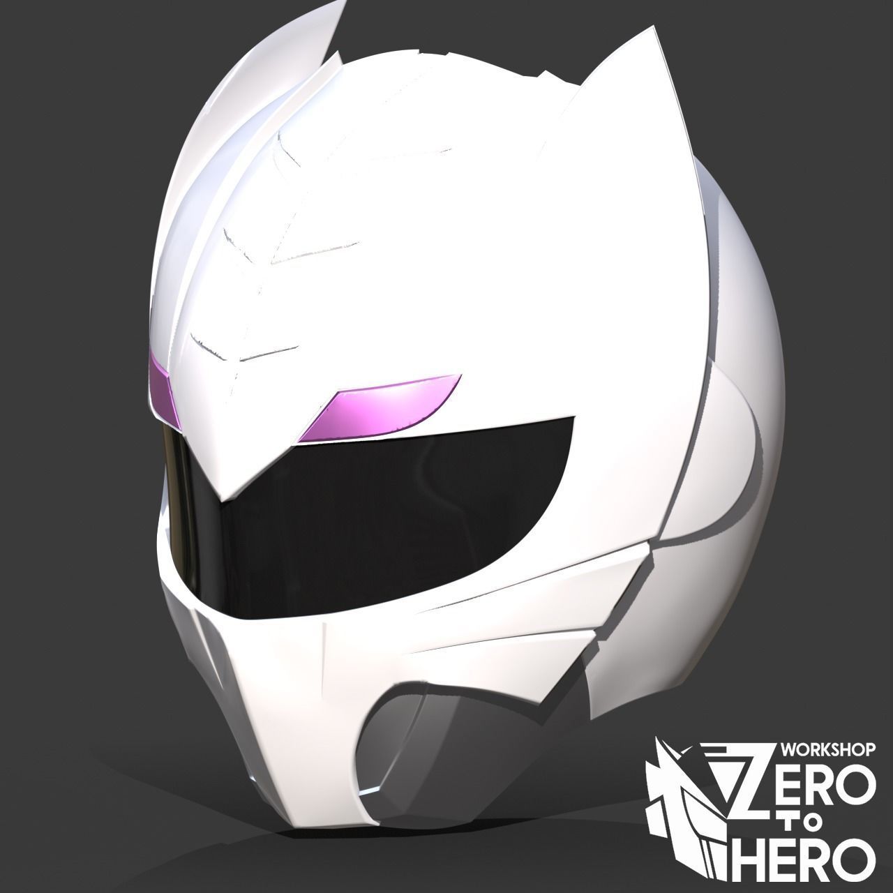 Doubutsu Sentai Zyuohger White Helmet 3D print model_1