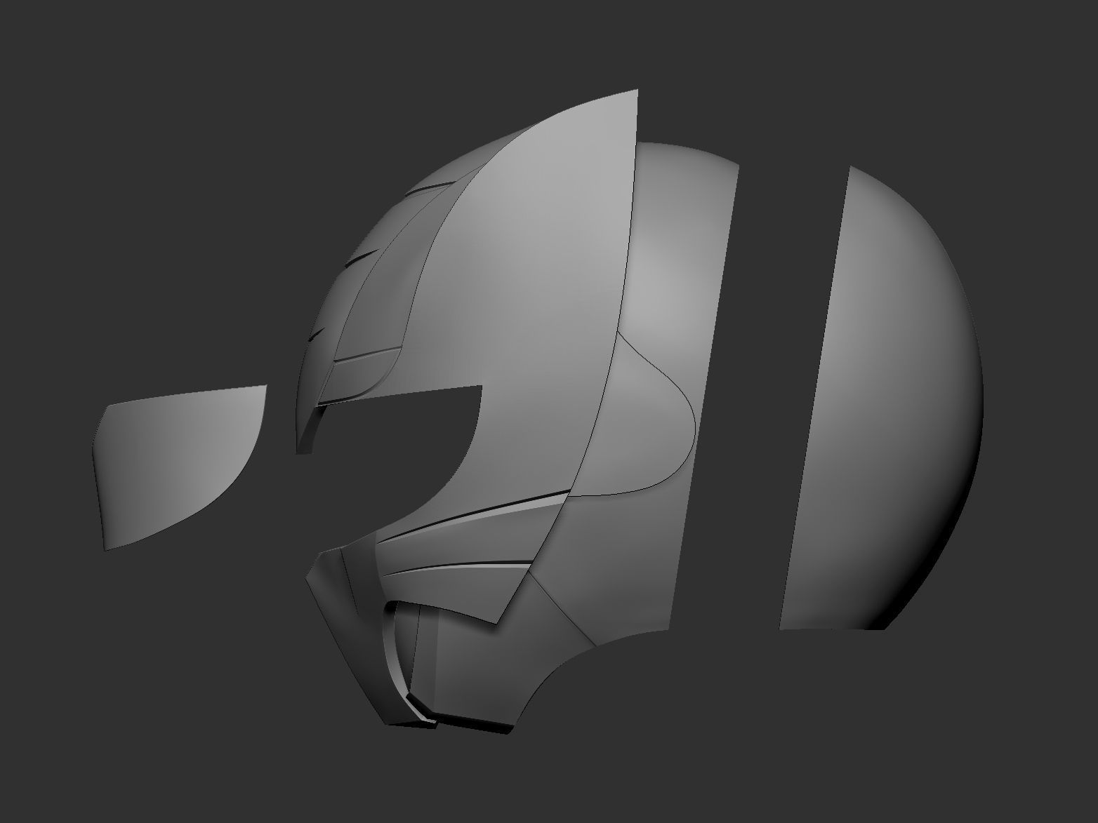 Doubutsu Sentai Zyuohger White Helmet 3D print model_6