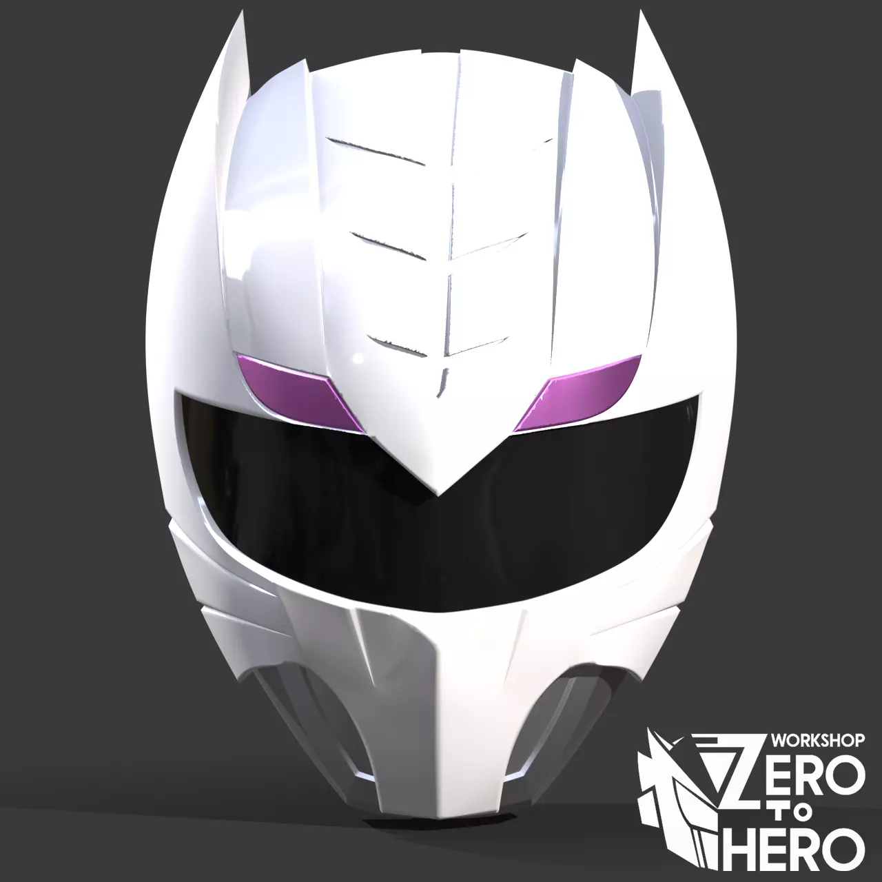 Doubutsu Sentai Zyuohger White Helmet 3D print model_0