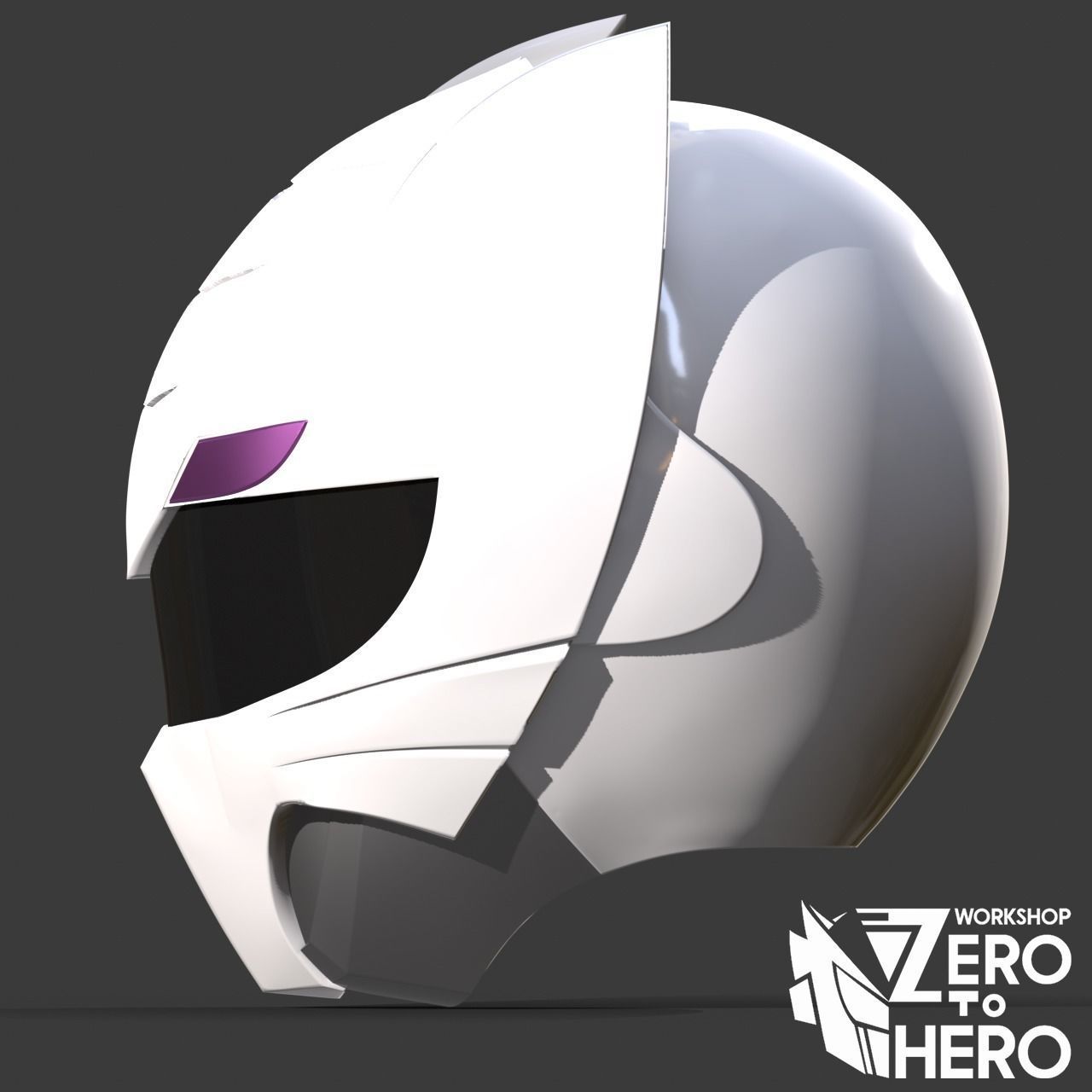 Doubutsu Sentai Zyuohger White Helmet 3D print model_2