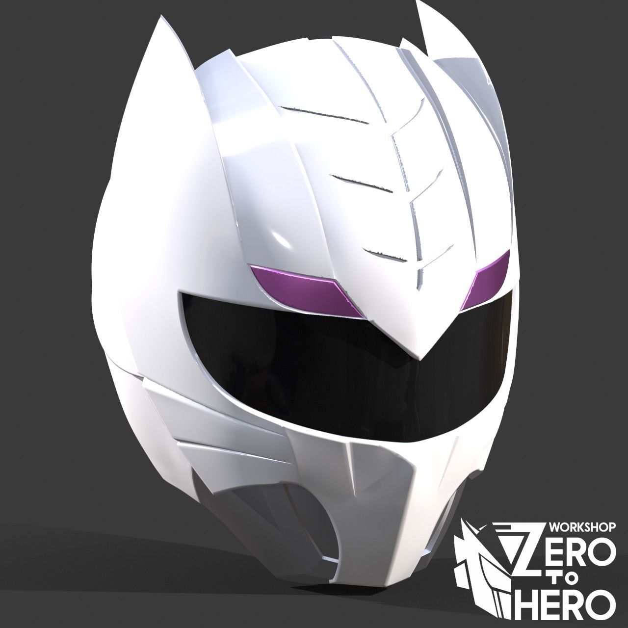 Doubutsu Sentai Zyuohger White Helmet 3D print model_3