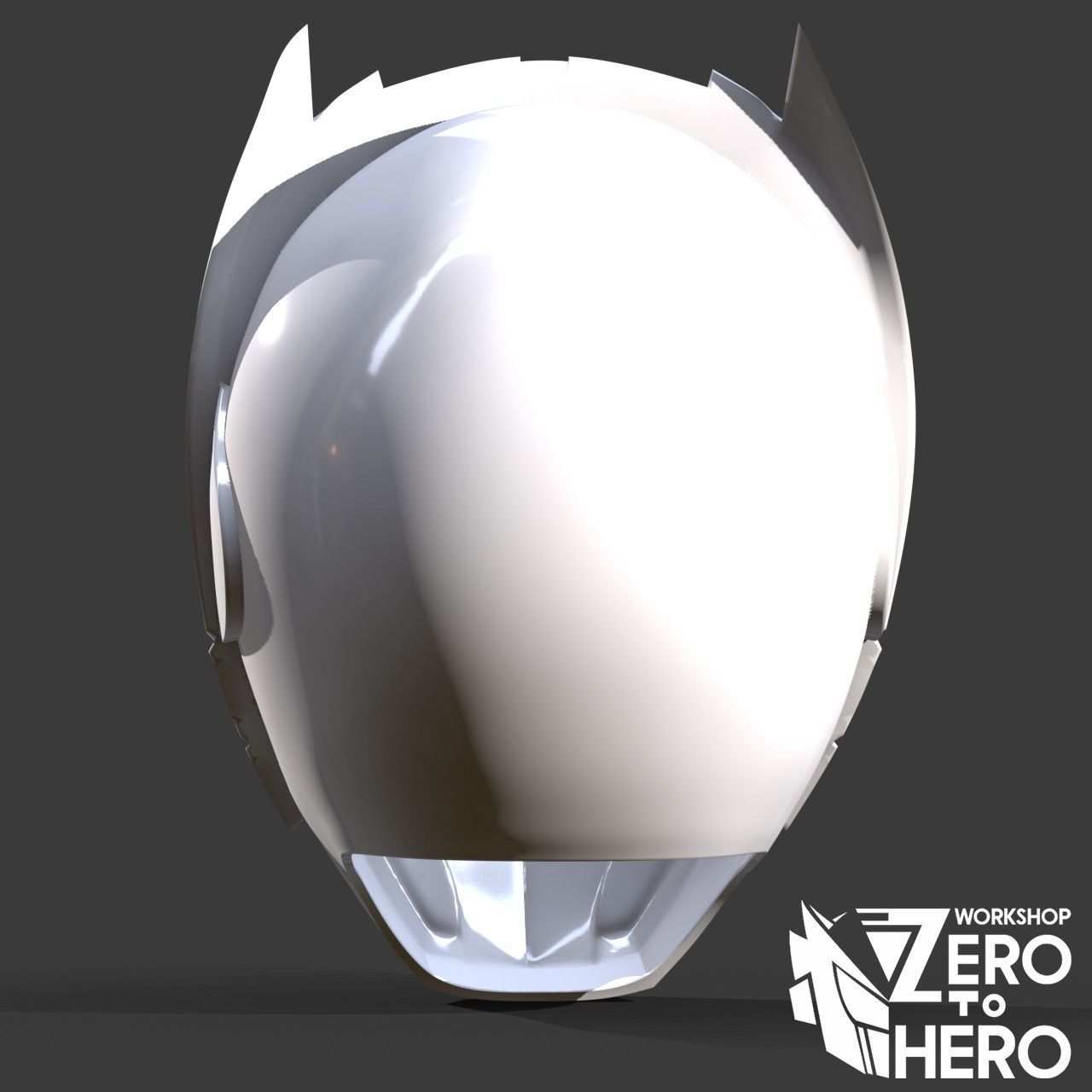Doubutsu Sentai Zyuohger White Helmet 3D print model_4