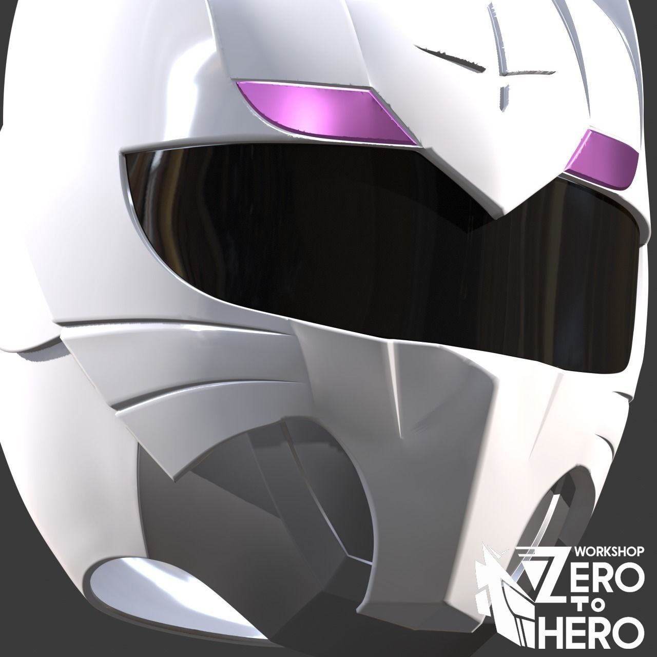 Doubutsu Sentai Zyuohger White Helmet 3D print model_5