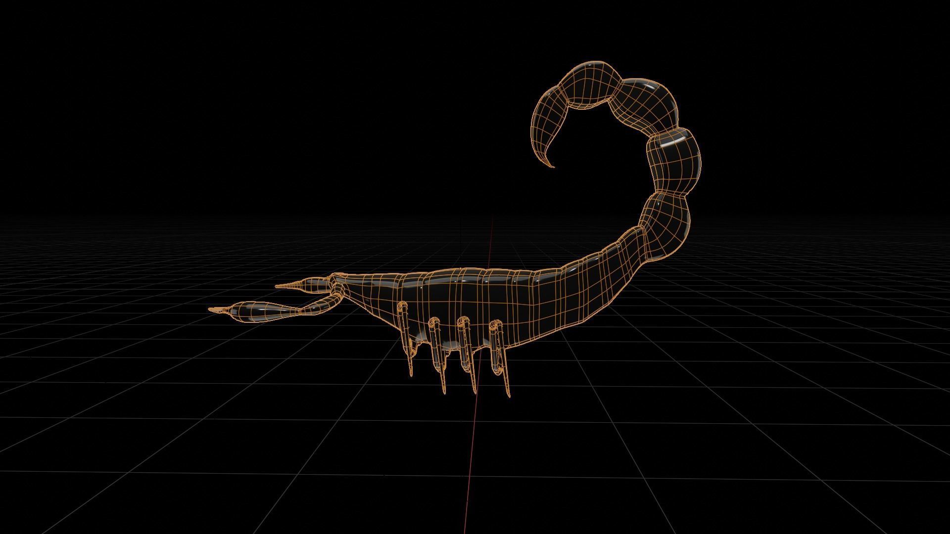 Scorpion  Low-poly 3D model_2