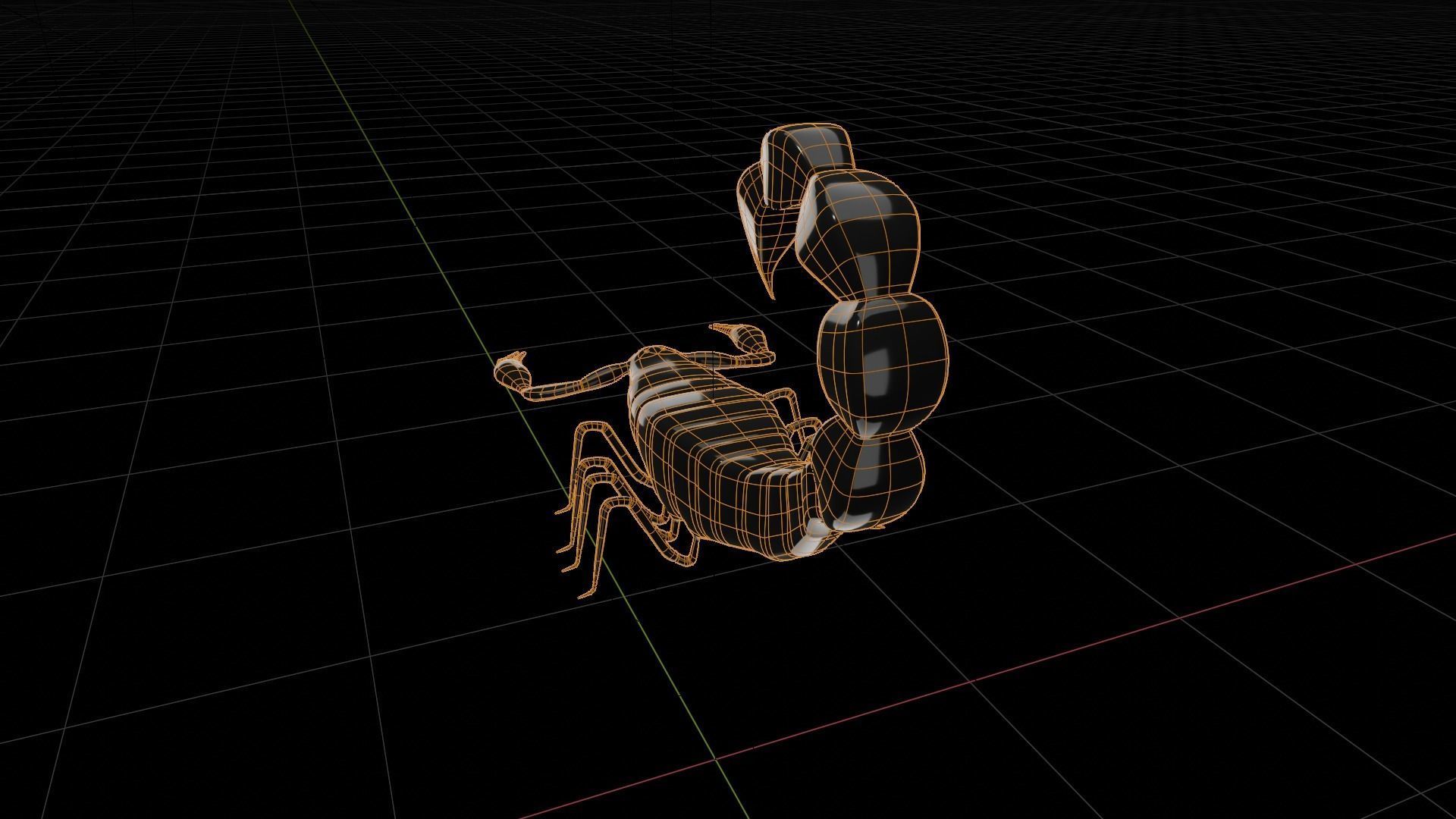 Scorpion  Low-poly 3D model_3