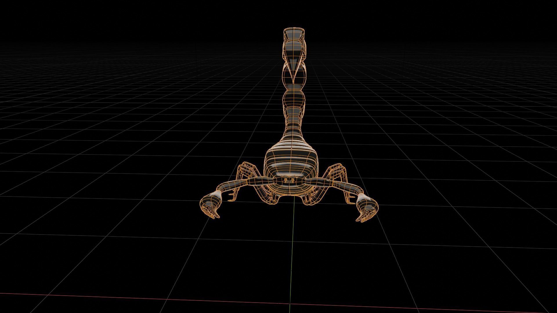 Scorpion  Low-poly 3D model_4