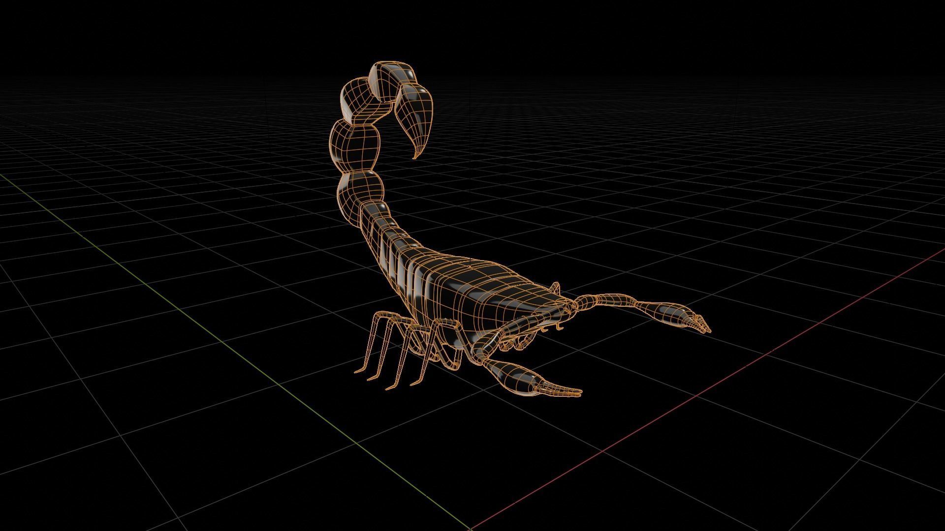 Scorpion  Low-poly 3D model_1