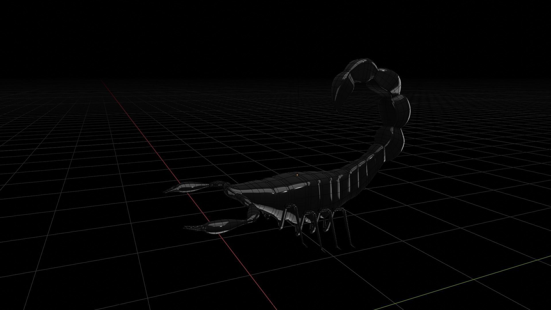 Scorpion  Low-poly 3D model_5