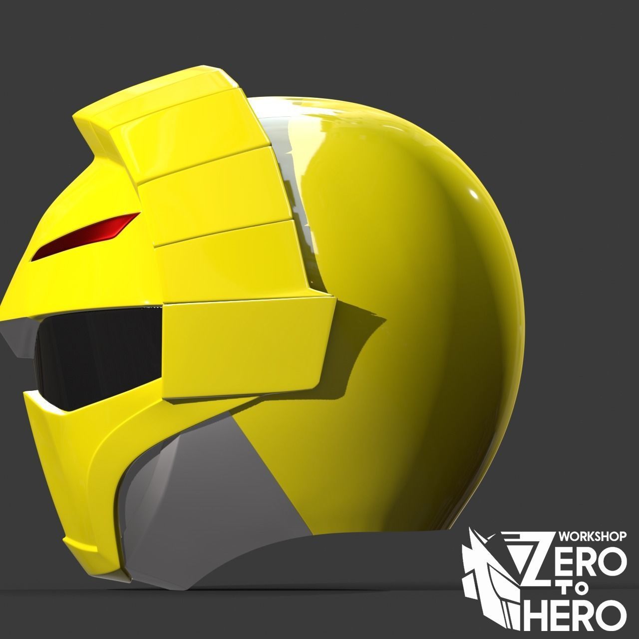 Doubutsu Sentai Zyuohger Yellow Helmet 3D print model_2