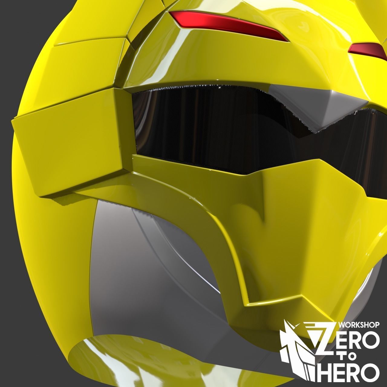 Doubutsu Sentai Zyuohger Yellow Helmet 3D print model_5