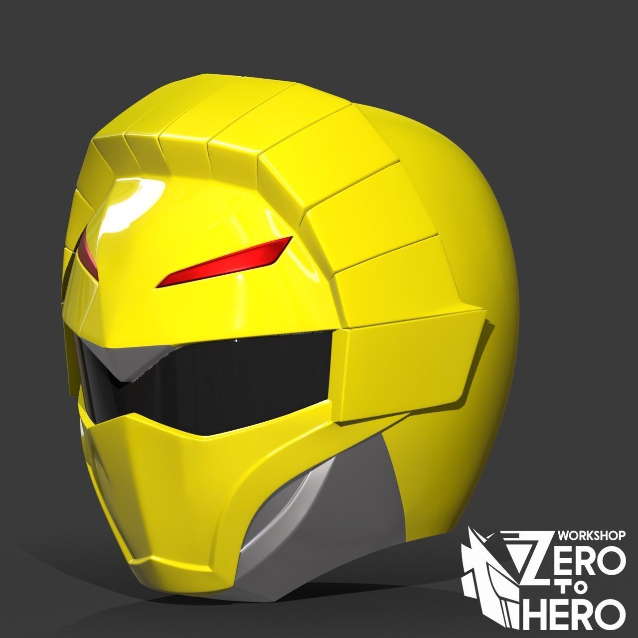Doubutsu Sentai Zyuohger Yellow Helmet 3D print model_1